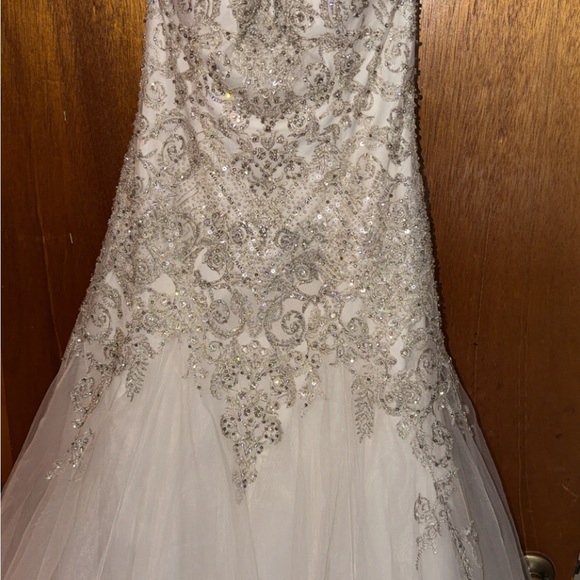 Dresses & Skirts - Elegant White and Silver Wedding Dress